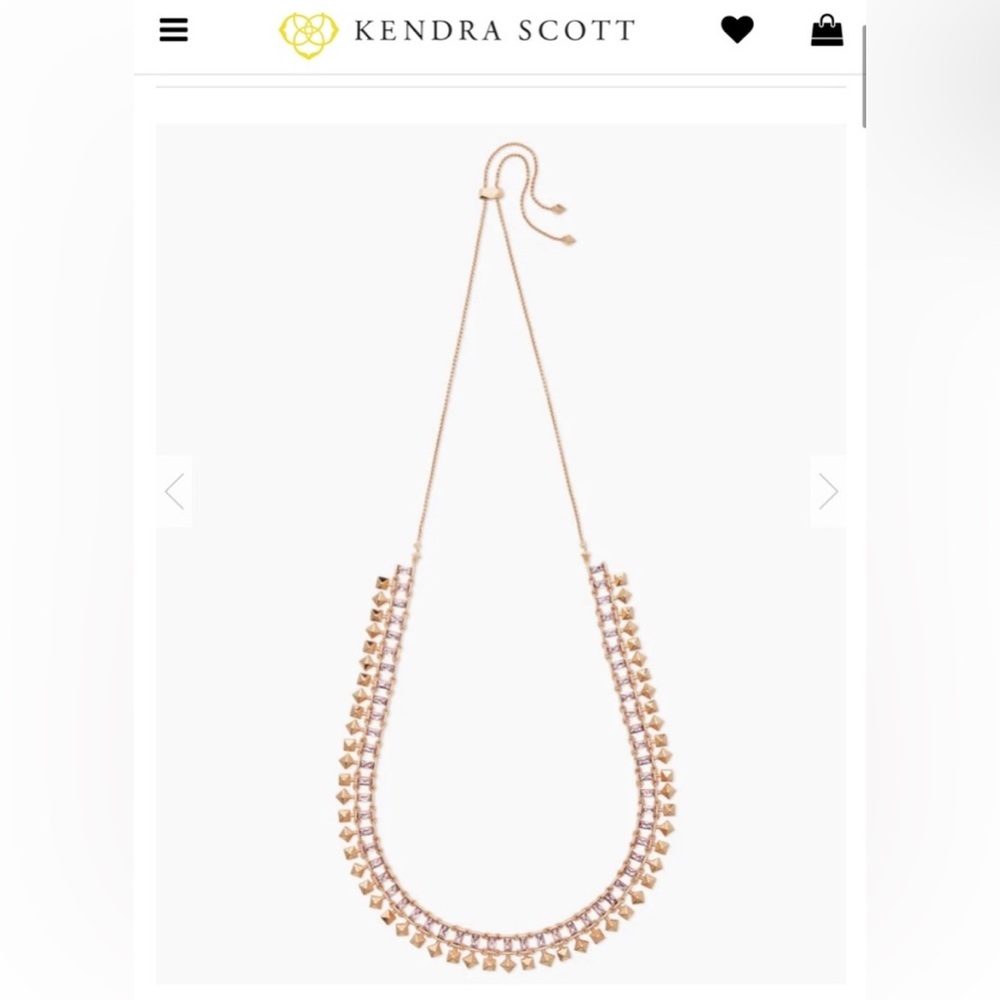 Kendra Scott Oscar Rose Gold Blush Necklace Choker